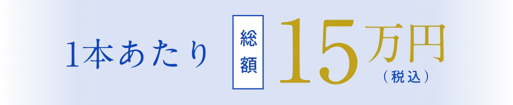 1本あたり総額15万円