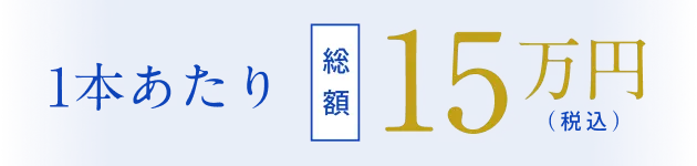 1本あたり総額15万円